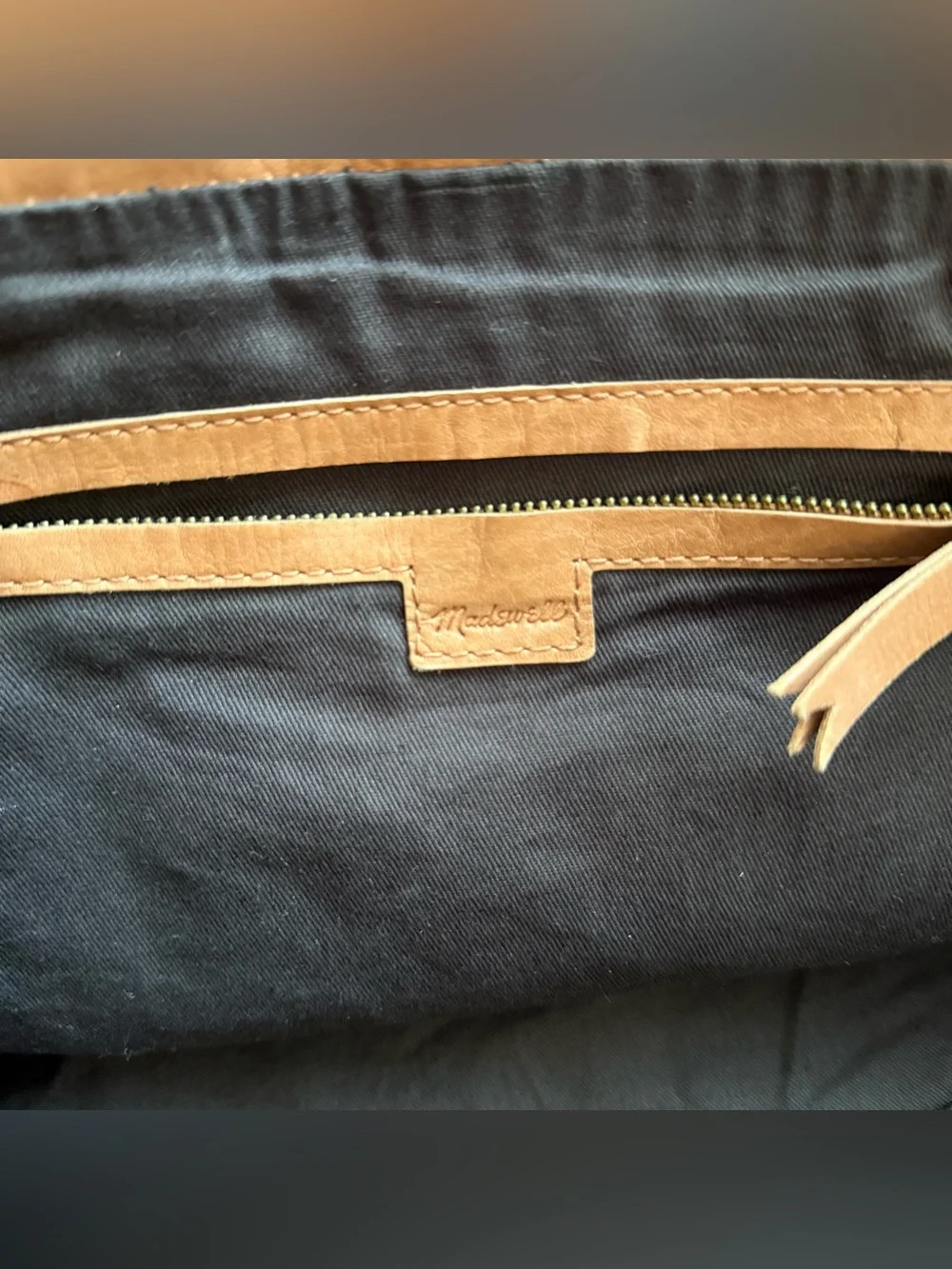 Madewell Woven Leather Tote – Cognac Brown